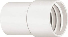 Hi-Tech Duravent - 1-1/2" Screw-On Hose Cuff - PVC, White - Industrial Tool & Supply
