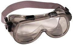 MCR Safety - Size Universal, Clear Polycarbonate Anti-Fog & Scratch Resistant Lens, Safety Goggles - Indirect Vent, Gray Plastic Frame - Industrial Tool & Supply