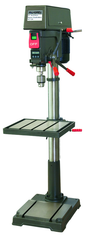 20" HD Floor Model Drill Press; Step Pulley; 16 Speeds; 1.5HP 115/230V Motor - Industrial Tool & Supply