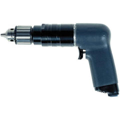 Ingersoll-Rand - 3/8" Keyed Chuck - Pistol Grip Handle, 3,950 RPM, 0.51 hp, 90 psi - Industrial Tool & Supply