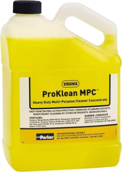 Parker - 1 Gal HVAC Coil Cleaner - For Electronic Air Cleaners, Permanent Air Filters, Evaporator & Condenser Coils - Industrial Tool & Supply