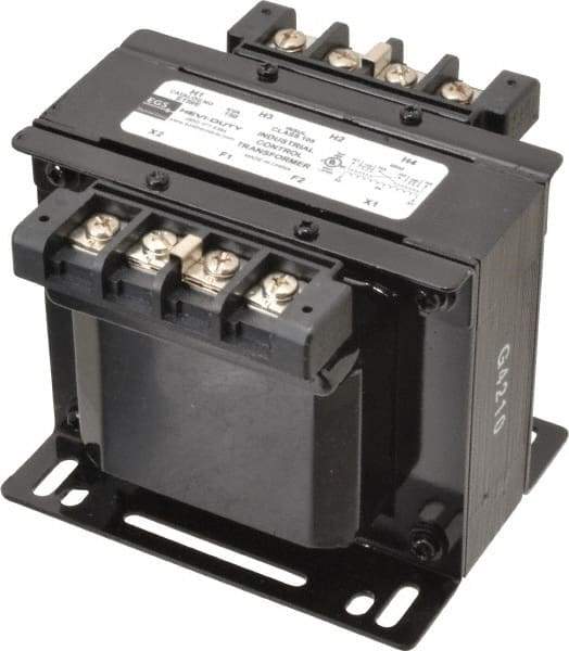 Sola/Hevi-Duty - 1 Phase, 0.15 kVA, Control Transformer - 2 Input, 1 Output Winding, 60 Hz, 4.48 Inch Deep x 3.89 Inch High, 131°F Temp Rise - Industrial Tool & Supply