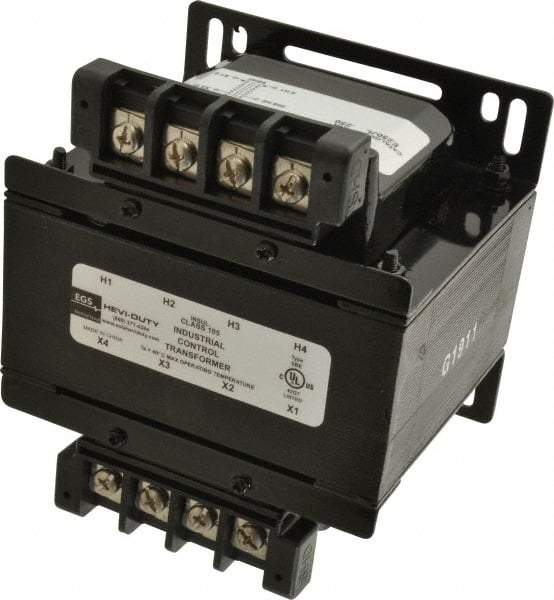 Sola/Hevi-Duty - 1 Phase, 1/4 kVA, Control Transformer - 60 Hz, 5.21 Inch Deep x 3.89 Inch High, 131°F Temp Rise - Industrial Tool & Supply