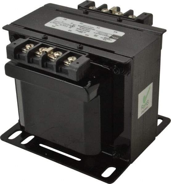 Sola/Hevi-Duty - 1 Phase, 0.35 kVA, Control Transformer - 2 Input, 1 Output Winding, 60 Hz, 5.53 Inch Deep x 4.53 Inch High, 131°F Temp Rise - Industrial Tool & Supply