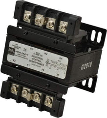 Sola/Hevi-Duty - 1 Phase, 0.08 kVA, Control Transformer - 2 Input, 1 Output Winding, 60 Hz, 4.36 Inch Deep x 2.96 Inch High, 131°F Temp Rise - Industrial Tool & Supply