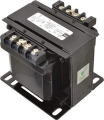 Sola/Hevi-Duty - 1 Phase, 0.35 kVA, Control Transformer - 2 Input, 1 Output Winding, 60, 50/60 at 220 V x 440 V, 50/60 at 230 V x 460 V Hz, 5.53 Inch Deep x 4.53 Inch High, 131°F Temp Rise - Industrial Tool & Supply