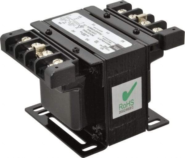 Sola/Hevi-Duty - 1 Phase, 0.1 kVA, Control Transformer - 2 Input, 1 Output Winding, 60, 50/60 at 220 V x 440 V, 50/60 at 230 V x 460 V Hz, 4.61 Inch Deep x 2.96 Inch High, 131°F Temp Rise - Industrial Tool & Supply