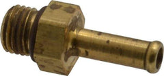 Parker - 7/16-20 Straight Thread Hose Barb x SAE Straight Thread Male Connector - 1/4" ID Hose, Brass - Industrial Tool & Supply
