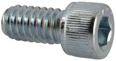 Value Collection - 1/4-20 UNC Hex Socket Drive, Socket Cap Screw - Alloy Steel, Zinc-Plated Finish, Fully Threaded, 1/2" Length Under Head - Industrial Tool & Supply