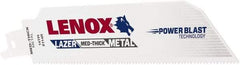 Lenox - 6" Long x 1" Thick, Bi-Metal Reciprocating Saw Blade - Straight Profile, 14 TPI, Toothed Edge - Industrial Tool & Supply