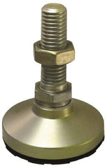 Gibraltar - 1-8 Bolt Thread, Studded Pivotal Stud Mount Leveling Pad & Mount - 15,000 Max Lb Capacity, 4" Base Diam - Industrial Tool & Supply