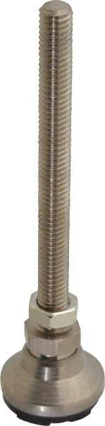 Gibraltar - 3/8-16 Bolt Thread, Studded Pivotal Stud Mount Leveling Pad & Mount - 3,750 Max Lb Capacity, 1-1/4" Base Diam - Industrial Tool & Supply