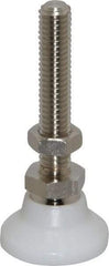 Gibraltar - 3/8-16 Bolt Thread, Studded Pivotal Stud Mount Leveling Pad & Mount - 300 Max Lb Capacity, 1-1/4" Base Diam - Industrial Tool & Supply