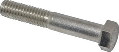 Value Collection - 3/8-16 UNC, 2-1/4" Length Under Head Hex Head Cap Screw - Partially Threaded, Grade 18-8 Stainless Steel, Uncoated, 9/16" Hex - Industrial Tool & Supply