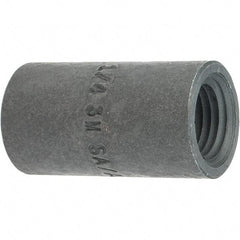 Made in USA - Size 1/4", Class 3,000, Forged Carbon Steel Black Pipe Coupling - 3,000 psi, Threaded End Connection - Industrial Tool & Supply