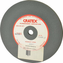 Cratex - 6" Diam x 1/2" Hole x 1/4" Thick, Surface Grinding Wheel - Silicon Carbide, Coarse Grade, 3,600 Max RPM, Rubber Bond, No Recess - Industrial Tool & Supply