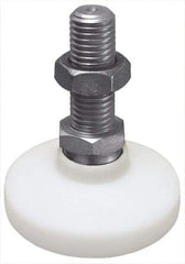 Gibraltar - 5/8-11 Bolt Thread, Studded Pivotal Stud Mount Leveling Pad & Mount - 1,200 Max Lb Capacity, 2-1/2" Base Diam - Industrial Tool & Supply