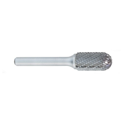 ‎SC-14 -3/16 × 5/8 LOC × 1/4 Shank × 2 OAL Cylindrical Ball Nose Carbide Medium Tough Cut Burr - Industrial Tool & Supply