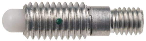 Gibraltar - 3/8-16, 3/4" Thread Length, 0.216" Max Plunger Diam, 0.75 Lb Init to 4 Lb Final End Force, Knob Handle Plunger - Knobless Threaded Stud, 31/32" Body Length, 7/32" Length Under Head/Shoulder, 7/32" Plunger Projection - Industrial Tool & Supply