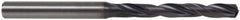 Kennametal - #12 140° Solid Carbide Jobber Drill - TiAlN Finish, Right Hand Cut, Spiral Flute, Straight Shank, 82mm OAL, Standard Point - Industrial Tool & Supply