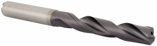 Kennametal - 3/8" 140° Solid Carbide Jobber Drill - TiAlN Finish, Right Hand Cut, Spiral Flute, Straight Shank, 103mm OAL, Standard Point - Industrial Tool & Supply