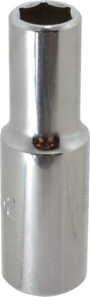 Proto - 11/32", 3/8" Drive, Deep Hand Socket - 6 Points, 2-1/8" OAL, Alloy Steel, Chrome Finish - Industrial Tool & Supply