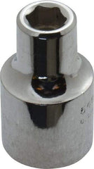 Proto - 1/2" Drive, Standard Hand Socket - 6 Points, 1-1/2" OAL, Alloy Steel, Chrome Finish - Industrial Tool & Supply