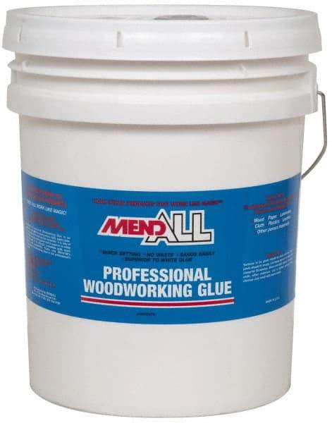 MendAll - 5 Gal Pail Yellow Wood Glue - Industrial Tool & Supply