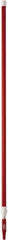 Vikan - 115 x 1-1/4" Aluminum Squeegee Handle - European Threaded Connection, Red, Telescoping - Industrial Tool & Supply