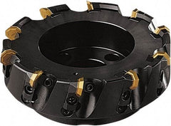 Seco - 137mm Cut Diam, 40mm Arbor Hole, 5mm Max Depth of Cut, 43° Indexable Chamfer & Angle Face Mill - 8 Inserts, OF.. 0704 Insert, Right Hand Cut, 8 Flutes, Series OctoMill - Industrial Tool & Supply