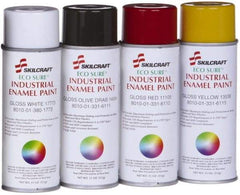 Ability One - Spray Paint - 16 OZ WHITE 17773 ECO-SURE AEROSOL ENAMEL - Industrial Tool & Supply