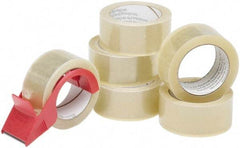 Ability One - 2" x 55 Yd Clear Hot Melt Adhesive Sealing Tape - Polypropylene Film Backing, 3.1 mil Thick - Industrial Tool & Supply