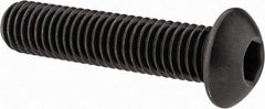 Value Collection - 1/2-13 UNC Hex Socket Drive, Button Screw - Alloy Steel, Black Oxide Finish, Fully Threaded, 2-1/4" Length Under Head - Industrial Tool & Supply