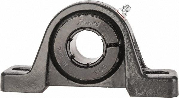 Browning - 1" ID, 5-1/2" OAL x 2-13/16" OAH Pillow Block - 1,651 Lb Static Cap, 2,801 Lb Dyn Cap, 4-1/8" Btw Mnt Hole Ctrs, 1-7/16" Base-to-Ctr Ht, Cast Iron - Industrial Tool & Supply