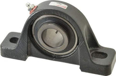 Browning - 1-1/4" ID, 6-3/4" OAL x 3-11/16" OAH Pillow Block - 3,493 Lb Static Cap, 5,782 Lb Dyn Cap, 5" Btw Mnt Hole Ctrs, 1-7/8" Base-to-Ctr Ht, Cast Iron - Industrial Tool & Supply