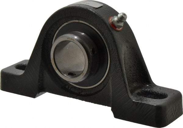 Browning - 1" ID, 5-1/2" OAL x 2-13/16" OAH Pillow Block Air Handling - 1,651 Lb Static Cap, 2,801 Lb Dyn Cap, 3-15/16" Btw Mnt Hole Ctrs, 1-7/16" Base-to-Ctr Ht, Cast Iron - Industrial Tool & Supply