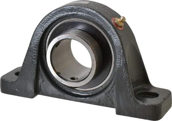 Browning - 1-15/16" ID, 8" OAL x 4-9/16" OAH Pillow Block Air Handling - 5,216 Lb Static Cap, 7,889 Lb Dyn Cap, 6-3/16" Btw Mnt Hole Ctrs, 2-1/4" Base-to-Ctr Ht, Cast Iron - Industrial Tool & Supply