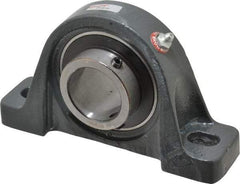 Browning - 1-11/16" ID, 7-3/8" OAL x 4-1/4" OAH Pillow Block Air Handling - 5,139 Lb Static Cap, 7,901 Lb Dyn Cap, 5-21/32" Btw Mnt Hole Ctrs, 2-1/8" Base-to-Ctr Ht, Cast Iron - Industrial Tool & Supply