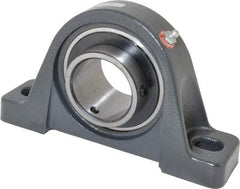 Browning - 2-3/16" ID, 8-13/16" OAL x 4-31/32" OAH Pillow Block Air Handling - 6,601 Lb Static Cap, 9,752 Lb Dyn Cap, 6-15/16" Btw Mnt Hole Ctrs, 2-1/2" Base-to-Ctr Ht, Cast Iron - Industrial Tool & Supply