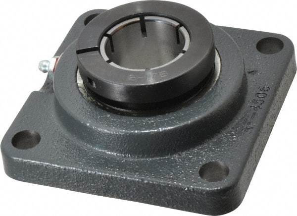Browning - 1-7/16" ID, 4-5/8" OAL x 4-5/8" OAH 4-Bolt Flange - 4,467 Lb Static Cap, 7,340 Lb Dyn Cap, 3-5/8" Btw Mnt Hole Ctrs, Cast Iron - Industrial Tool & Supply