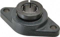 Browning - 1" ID, 4-7/8" OAL x 2-3/4" OAH 2-Bolt Flange - 1,651 Lb Static Cap, 2,801 Lb Dyn Cap, 3-57/64" Btw Mnt Hole Ctrs, Cast Iron - Industrial Tool & Supply