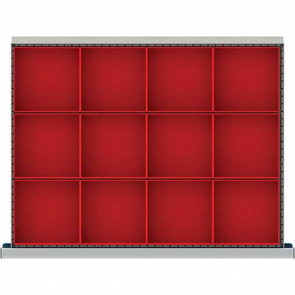 LISTA - 12-Compartment Drawer Divider Layout for 3.15" High Drawers - Industrial Tool & Supply