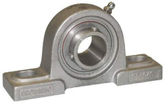 Browning - 1-1/2" ID, 7-15/64" OAL x 3-15/16" OAH Pillow Block - 4,467 Lb Static Cap, 7,340 Lb Dyn Cap, 5-25/64" Btw Mnt Hole Ctrs, 1-15/16" Base-to-Ctr Ht, Stainless Steel - Industrial Tool & Supply