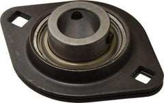Browning - 3/4" ID, 3-9/16" OAL x 2-5/8" OAH 2-Bolt Flange - 1,444 Lb Static Cap, 2,611 Lb Dyn Cap, 2-13/16" Btw Mnt Hole Ctrs, 1-5/16" Base-to-Ctr Ht, Stamped Steel - Industrial Tool & Supply