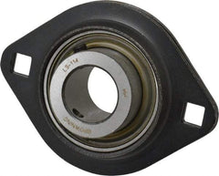 Browning - 7/8" ID, 3-3/4" OAL x 2-13/16" OAH 2-Bolt Flange - 1,651 Lb Static Cap, 2,801 Lb Dyn Cap, 3" Btw Mnt Hole Ctrs, 1-13/32" Base-to-Ctr Ht, Stamped Steel - Industrial Tool & Supply