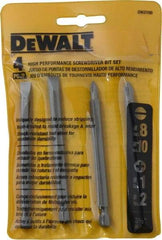 DeWALT - 4 Piece, Bit Set - Phillips, Slotted Point - Industrial Tool & Supply