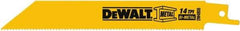 DeWALT - Bi-Metal Reciprocating Saw Blade - Straight Profile, 14 TPI, Toothed Edge - Industrial Tool & Supply