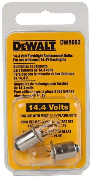 DeWALT - 14.4 Volt, Halogen Portable Work Light Replacement Bulb - Use with DW9063 - Industrial Tool & Supply