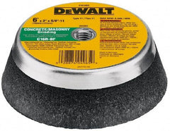 DeWALT - 6" Diam x 2" Thick, R Hardness, 16 Grit Surface Grinding Wheel - Aluminum Oxide/Silicon Carbide Blend, Type 11, Very Coarse Grade, 6,000 Max RPM - Industrial Tool & Supply