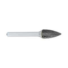 ‎SG-1 -1/4 × 5/8 LOC × 1/4 Shank × 2 OAL Pointed Tree Carbide Medium Tough Cut Burr - Industrial Tool & Supply